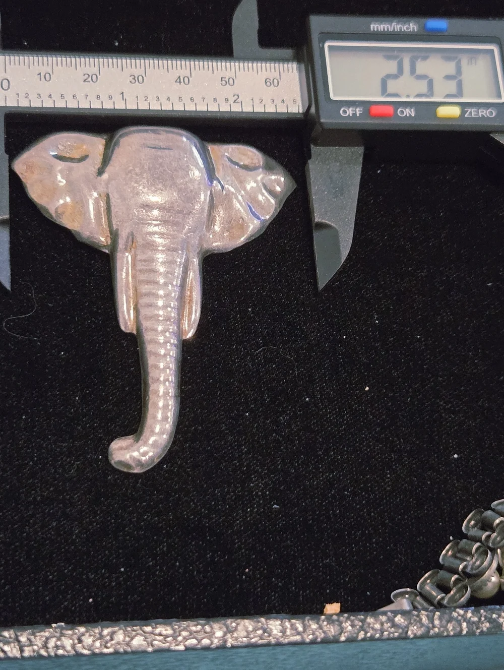 Vintage Taxco Sterling 925 Large Elephant Pendant Brooch